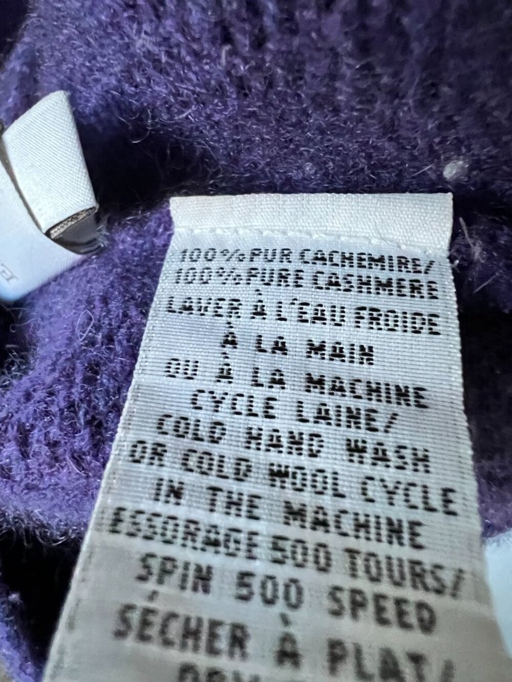 Eric Bompard Paris Purple Violet Turtleneck Cashmere Sweater S/M - Picture 6 of 12